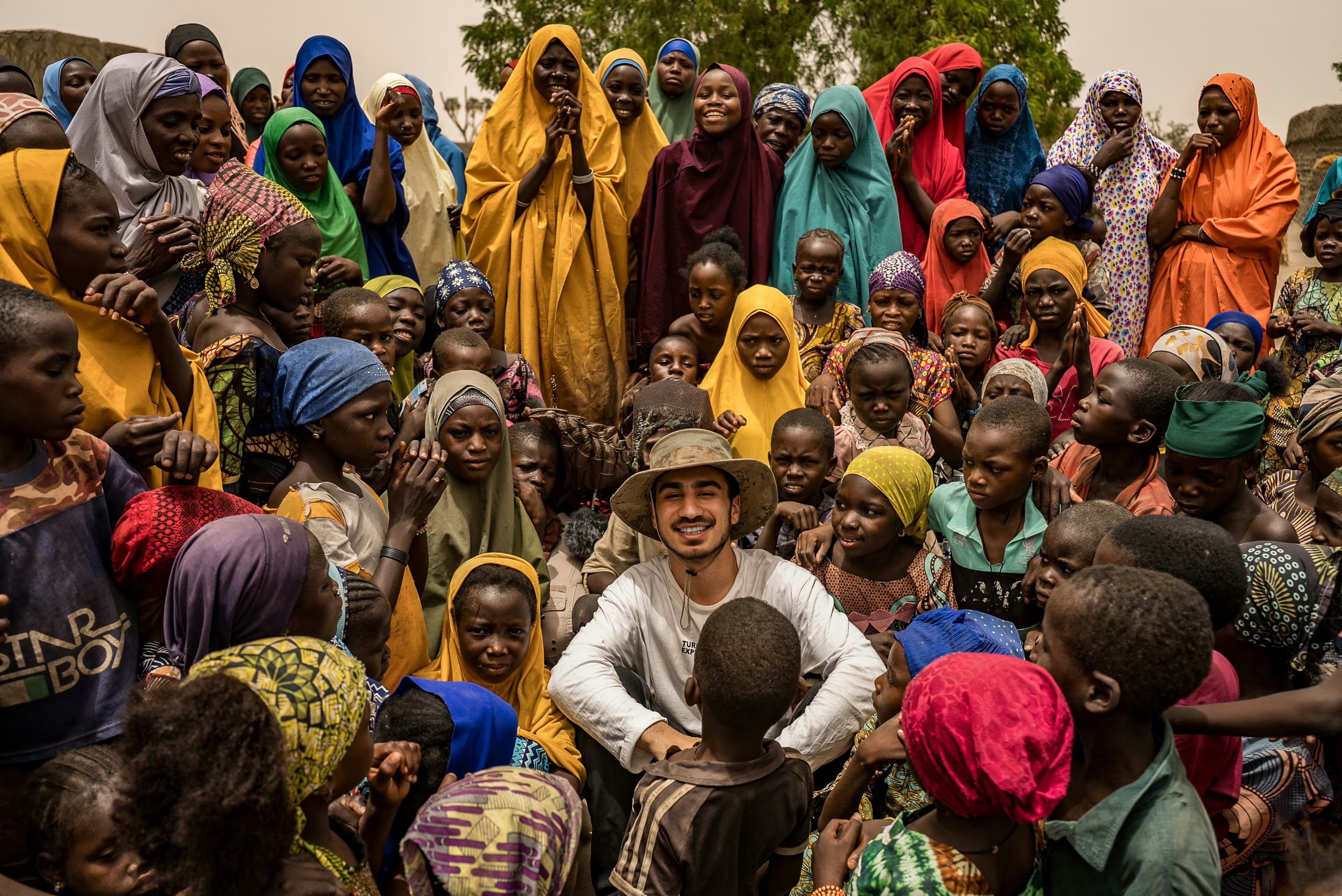 Community members participating in a gathering